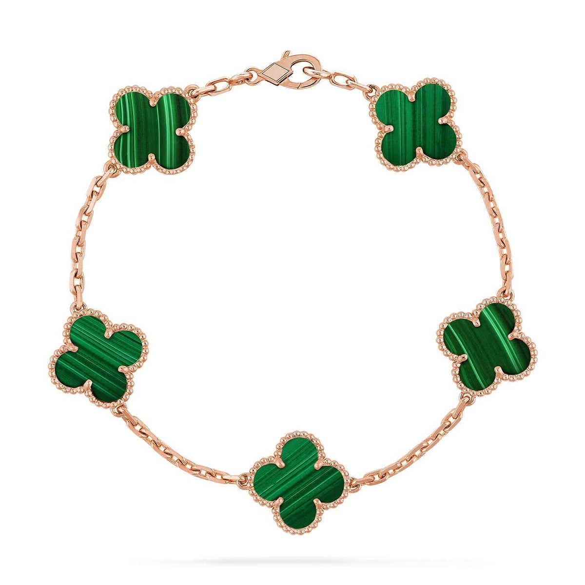 [Mystic ]New  CLOVER 5 MOTIF MALACHITE BRACELET COLLECTION