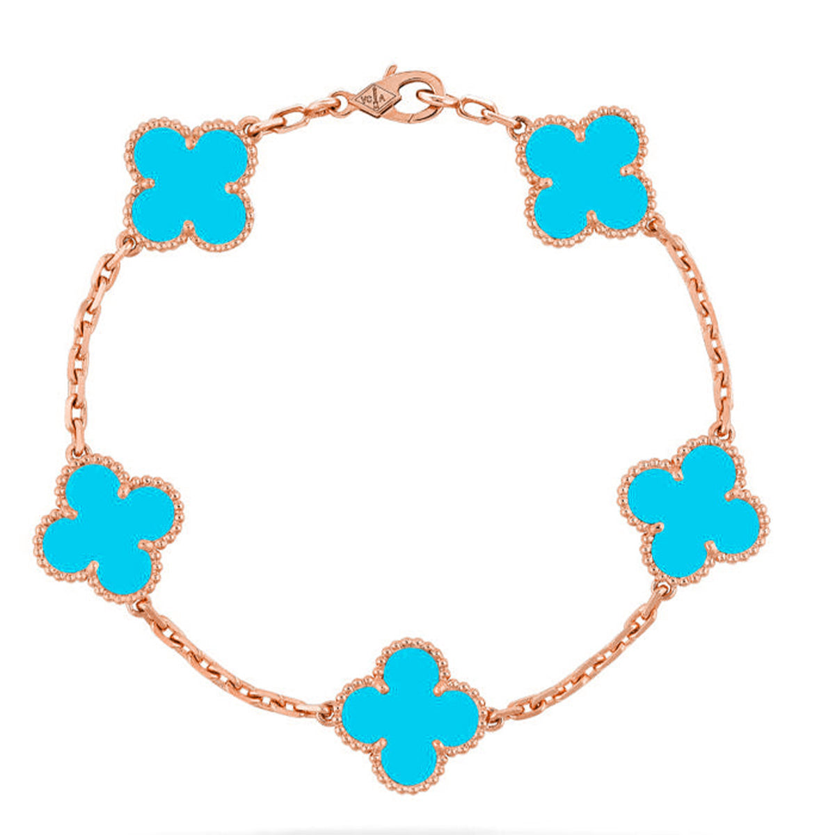 [Mystic ]New  CLOVER 5 MOTIF TURQUOISE BRACELET COLLECTION