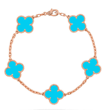 [Mystic ]New  CLOVER 5 MOTIF TURQUOISE BRACELET COLLECTION