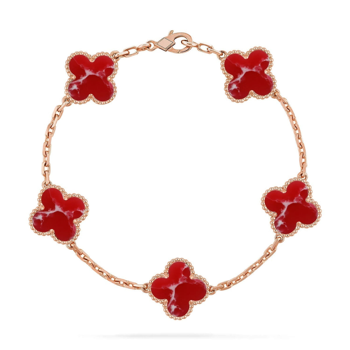 [Mystic ]New CLOVER 5 MOTIF RED PATTERN BRACELET COLLECTION