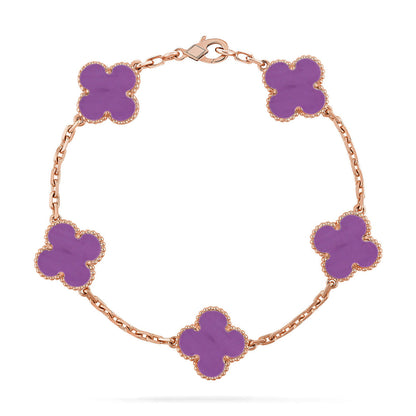 [Mystic ]New  CLOVER 5 MOTIF VIOLET BRACELET COLLECTION