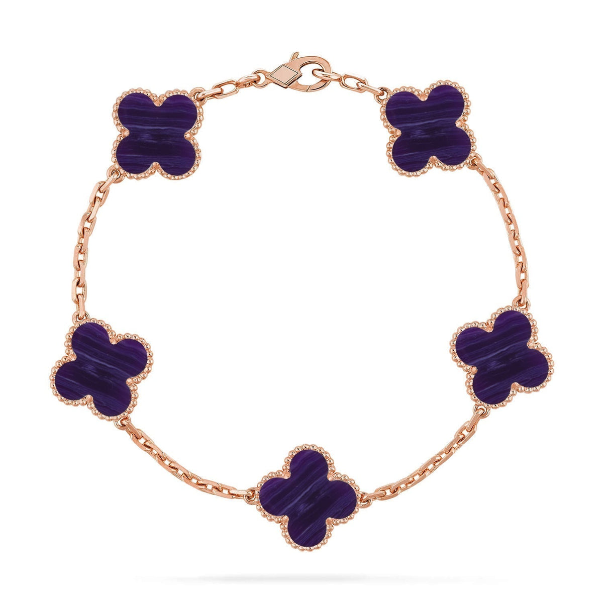 [Mystic ]New CLOVER 5 MOTIF PURPLE STRIPES BRACELET COLLECTION