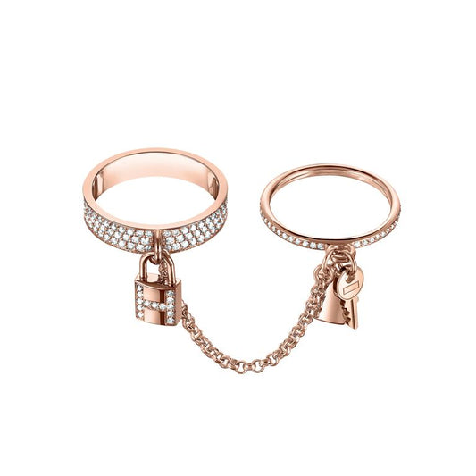 Mystic HM KELLY CLOCHETTE DOUBLE RING IN  WITH DIAMONDS