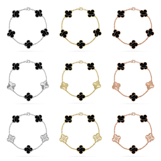 [Mystic ]New  CLOVER 5 MOTIF PULSAR STONE BRACELET COLLECTION