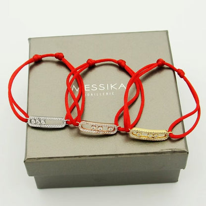 [Mystic]Messika Care(s) pink cord pavé bracelet