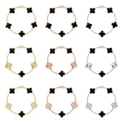 [Mystic ]New CLOVER 5 MOTIF ONYXS BRACELET COLLECTION