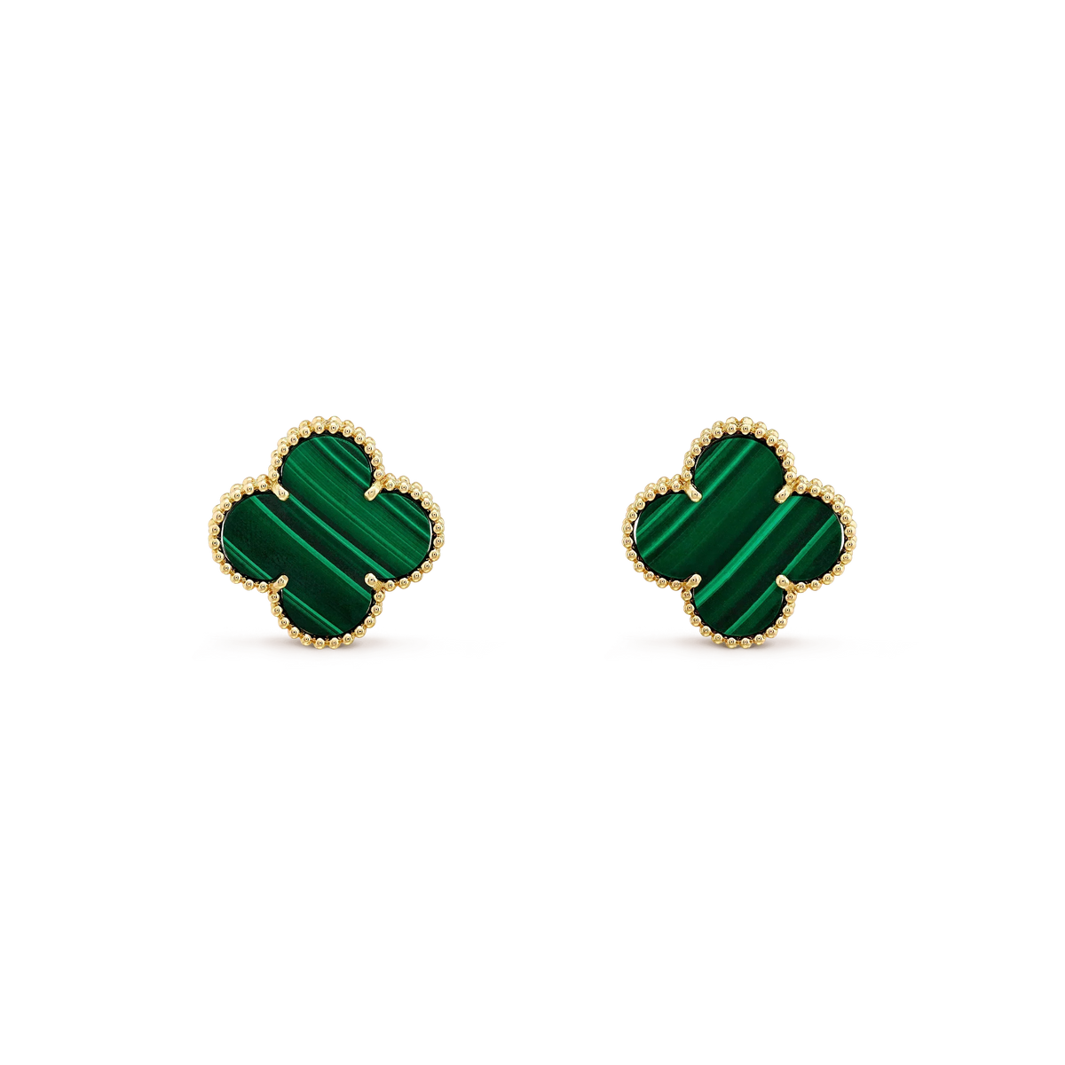 Mystic CLOVER MINI 9.5MM MALACHITE  EARRINGS