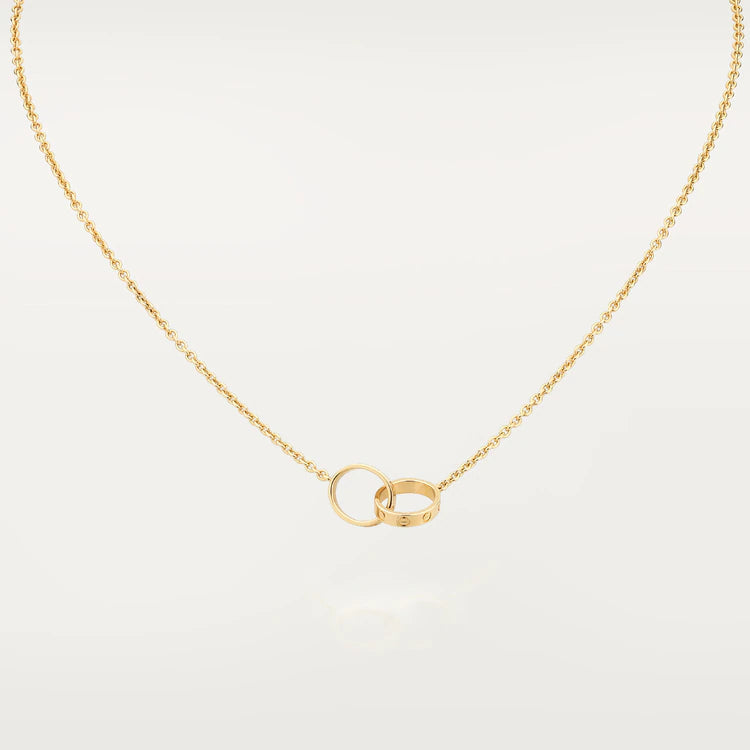 Mystic LOVE NECKLACE DOUBLE RING GOLD