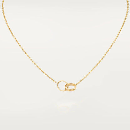 Mystic LOVE NECKLACE DOUBLE RING GOLD