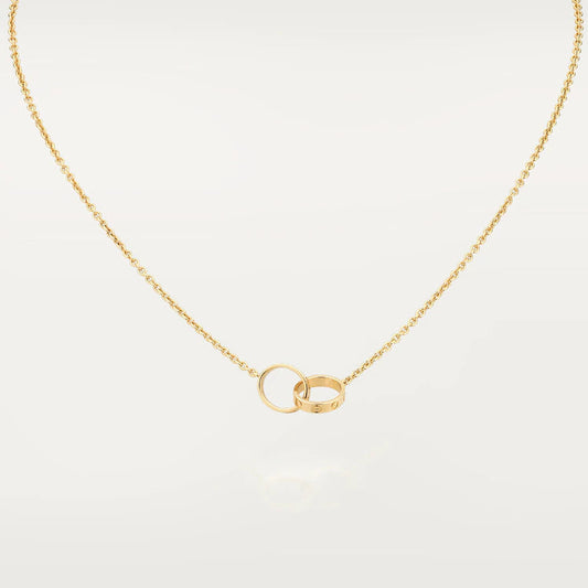 Mystic LOVE NECKLACE DOUBLE RING GOLD