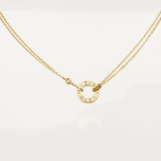 Mystic LOVE NECKLACE 16MM 2 DIAMONDS