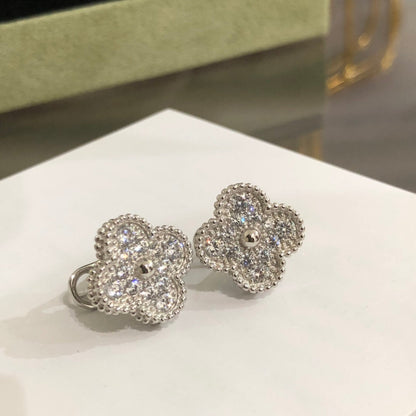 Mystic CLOVER 1 MOTIFS DIAMOND STUD EARRINGS SILVER