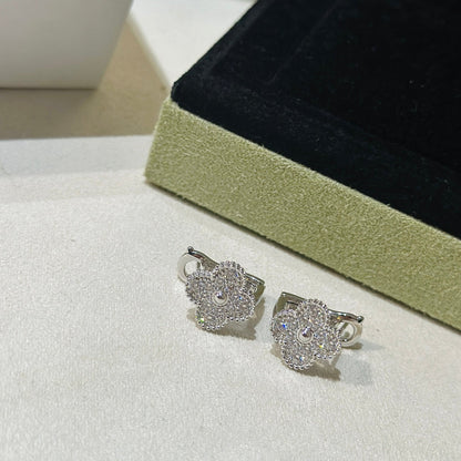 Mystic CLOVER 1 MOTIFS DIAMOND STUD EARRINGS SILVER