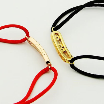 [Mystic]Messika Care(s) pink cord pavé bracelet