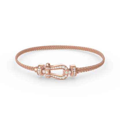 Mystic FORCE SMALL HORSESHOE  DIAMOND CHAIN ROPE BRACELET