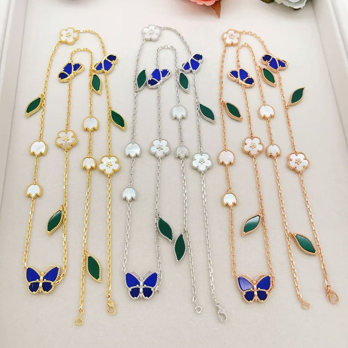 [Mystic ] 26 NEW CLOVER 15 MOTIFS LUCKY NECKLACE