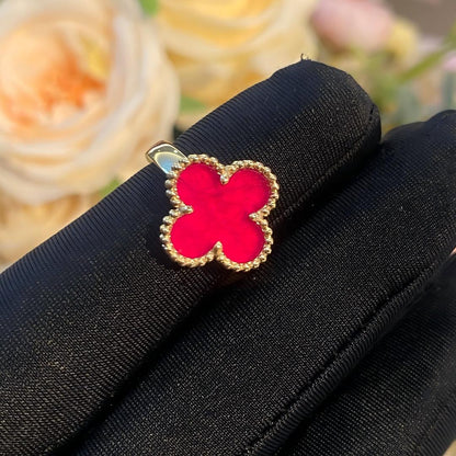 [Mystic]NEW CLOVER PINK ENAMEL RINGS