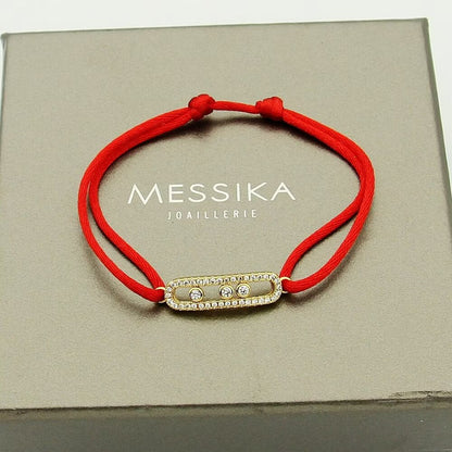 [Mystic]Messika Care(s) pink cord pavé bracelet