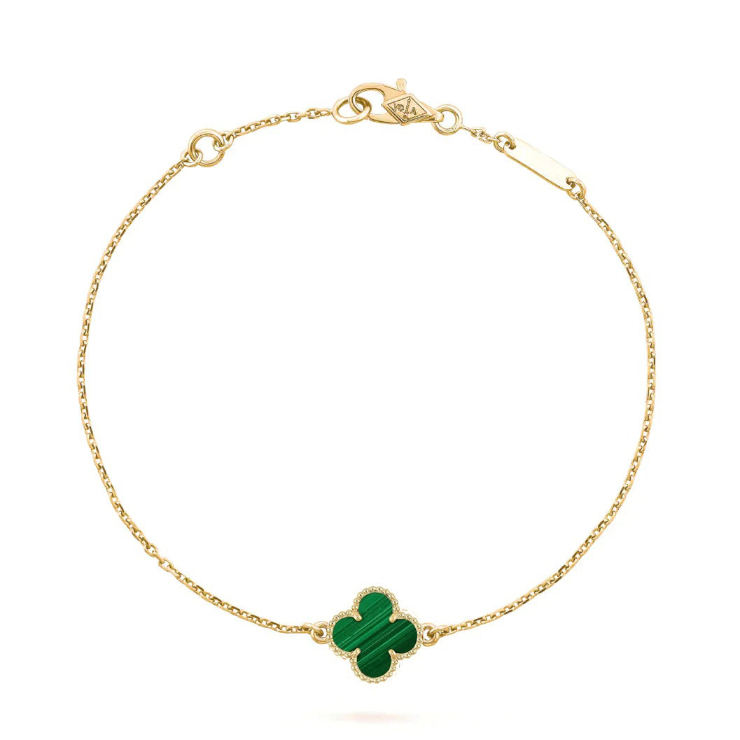 Mystic CLOVER BRACELET MALACHITE 1 MOTIF