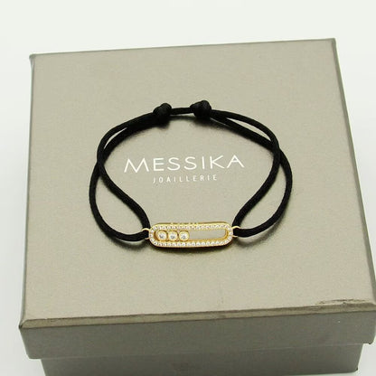 [Mystic]Messika Care(s) pink cord pavé bracelet