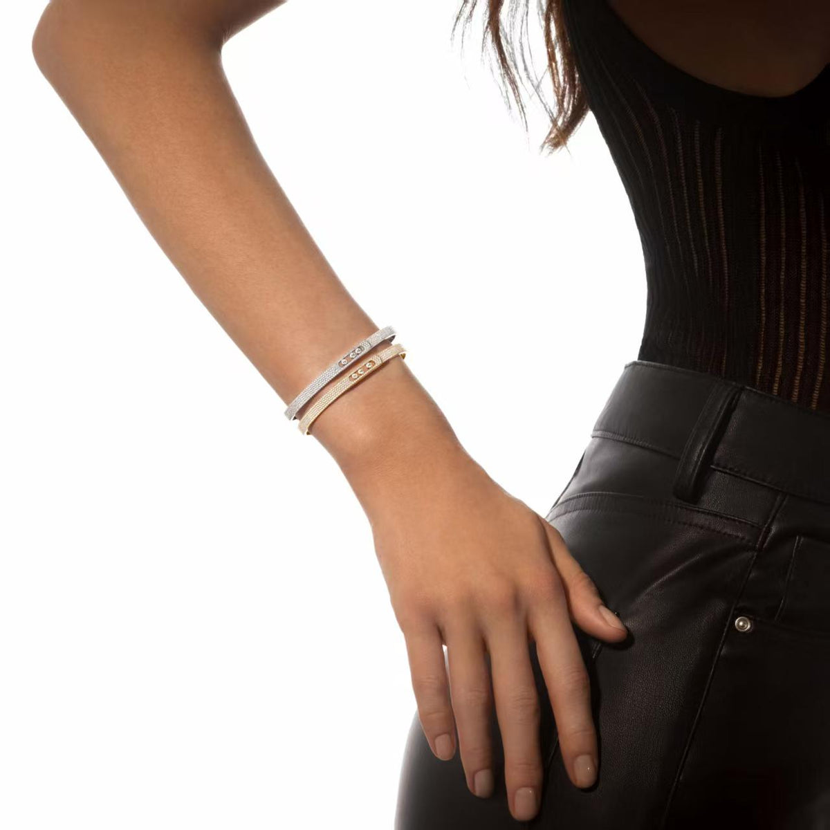 [Mystic]Move Noa Full Pavé Diamond Bangle Bracelet