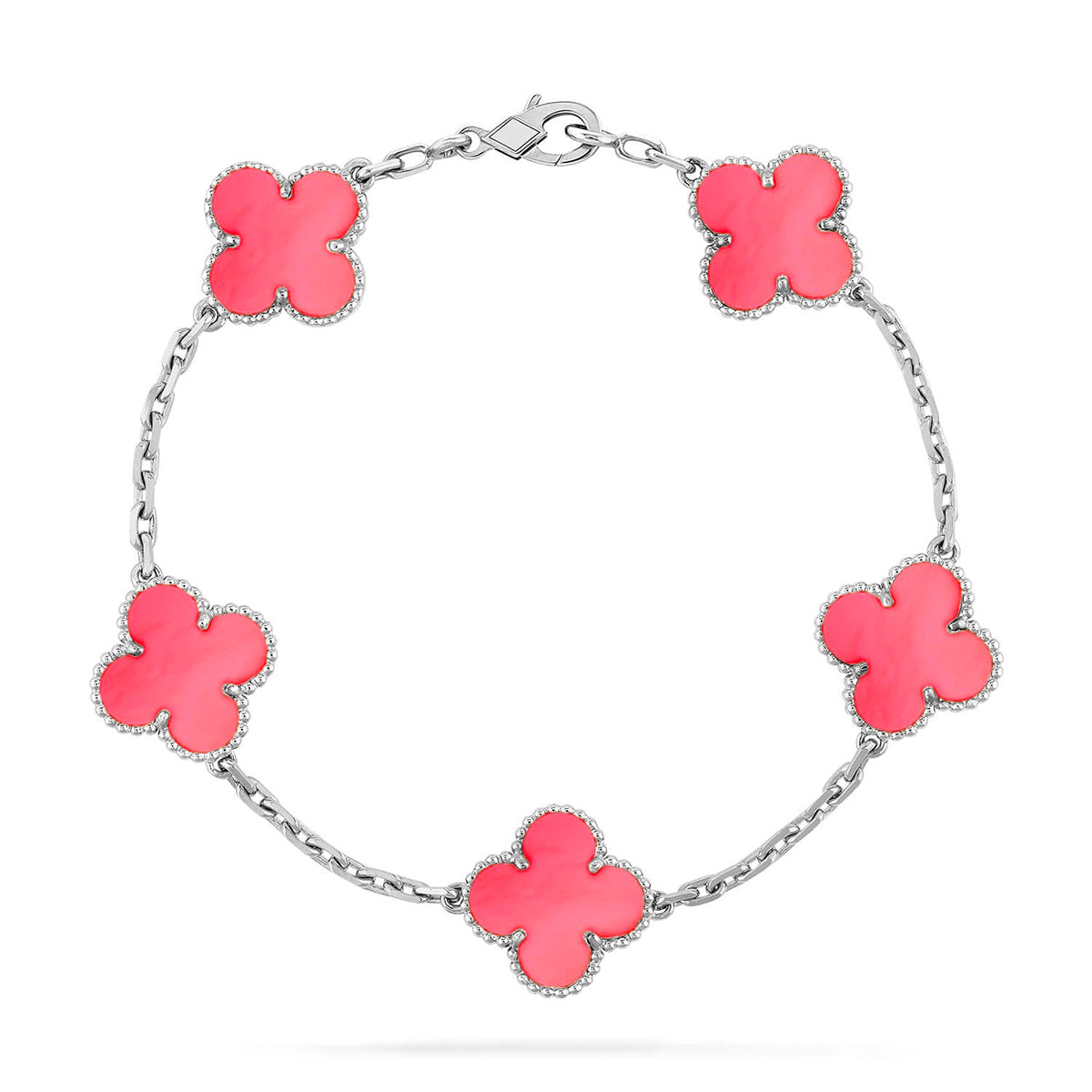 [Mystic ]New  CLOVER 5 MOTIFS  PINK MOP BRACELET COLLECTION