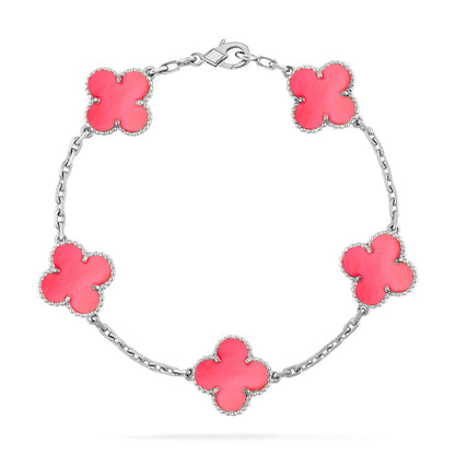[Mystic ]New  CLOVER 5 MOTIFS  PINK MOP BRACELET COLLECTION