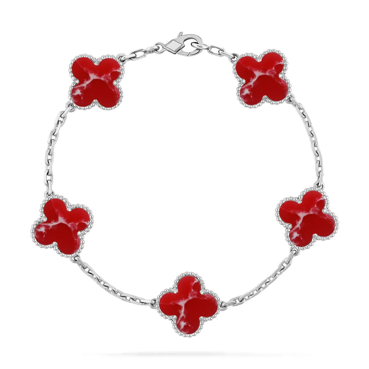 [Mystic ]New CLOVER 5 MOTIF RED PATTERN BRACELET COLLECTION