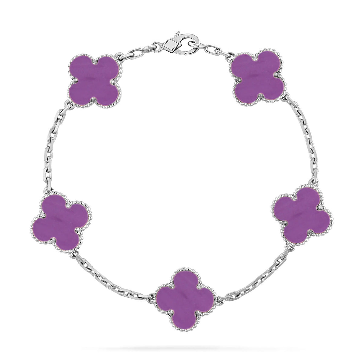 [Mystic ]New  CLOVER 5 MOTIF VIOLET BRACELET COLLECTION