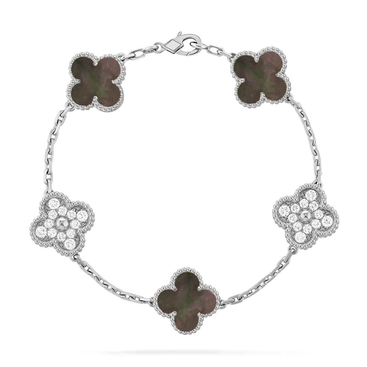 [Mystic ]New CLOVER 5 MOTIF GRAY MOP BRACELET COLLECTION