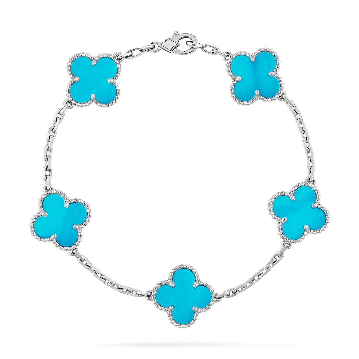 [Mystic ]New  CLOVER 5 MOTIF TURQUOISE BRACELET COLLECTION