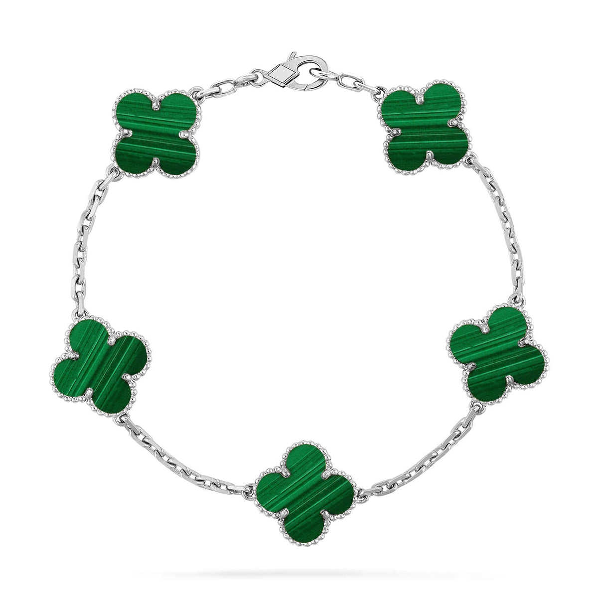 [Mystic ]New  CLOVER 5 MOTIF MALACHITE BRACELET COLLECTION