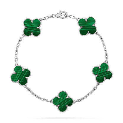 [Mystic ]New  CLOVER 5 MOTIF MALACHITE BRACELET COLLECTION