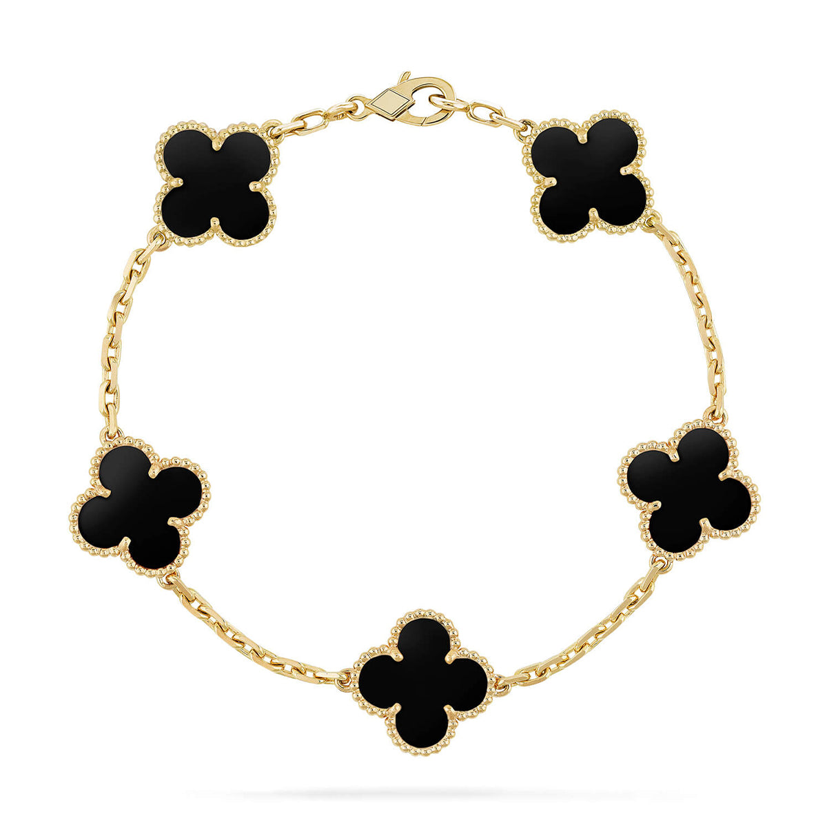 [Mystic ]New CLOVER 5 MOTIF ONYXS BRACELET COLLECTION