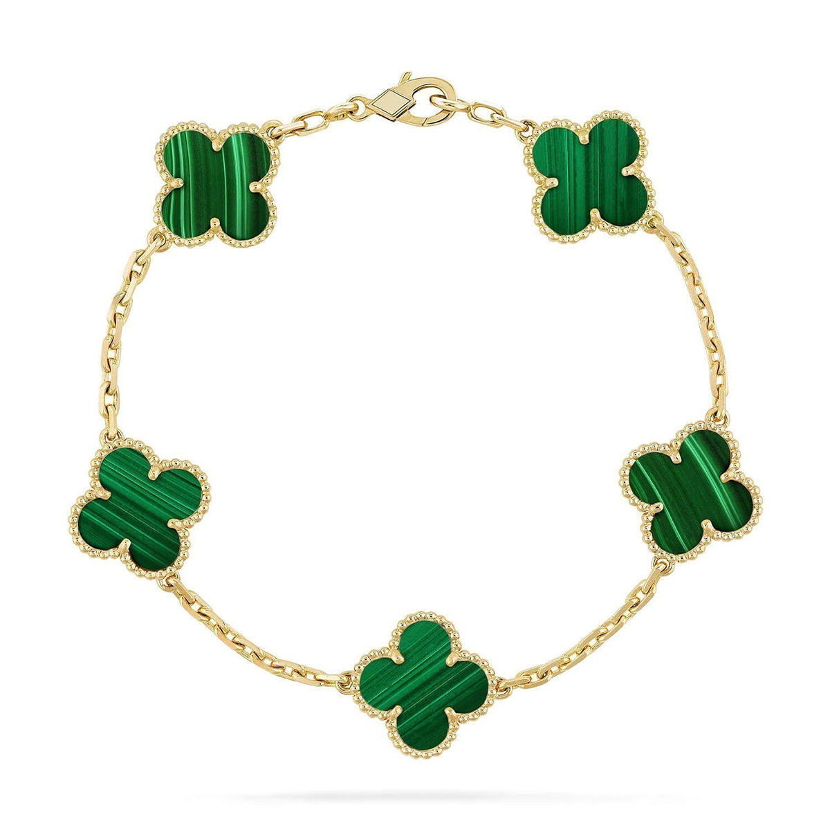 [Mystic ]New  CLOVER 5 MOTIF MALACHITE BRACELET COLLECTION