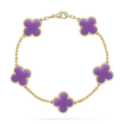 [Mystic ]New CLOVER 5 MOTIF LIGHT PURPLE BRACELET COLLECTION