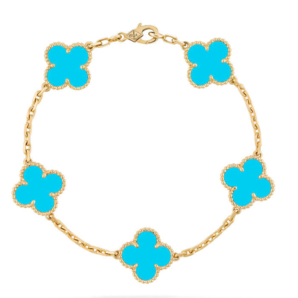 [Mystic ]New  CLOVER 5 MOTIF TURQUOISE BRACELET COLLECTION