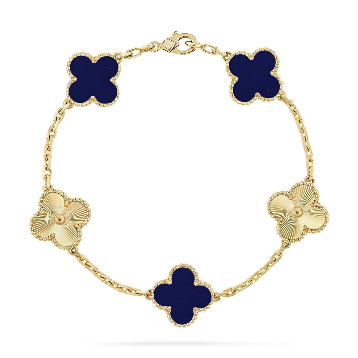 [Mystic ]New CLOVER 5 MOTIF LAPIS LAZULI BRACELET COLLECTION