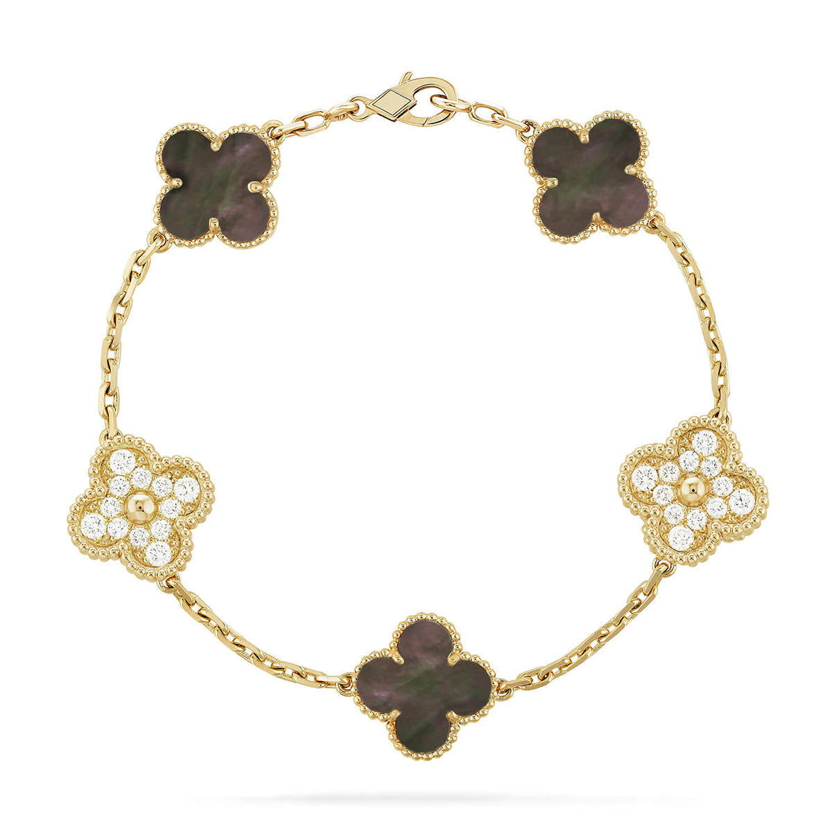 [Mystic ]New CLOVER 5 MOTIF GRAY MOP BRACELET COLLECTION