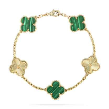 [Mystic ]New  CLOVER 5 MOTIF MALACHITE BRACELET COLLECTION
