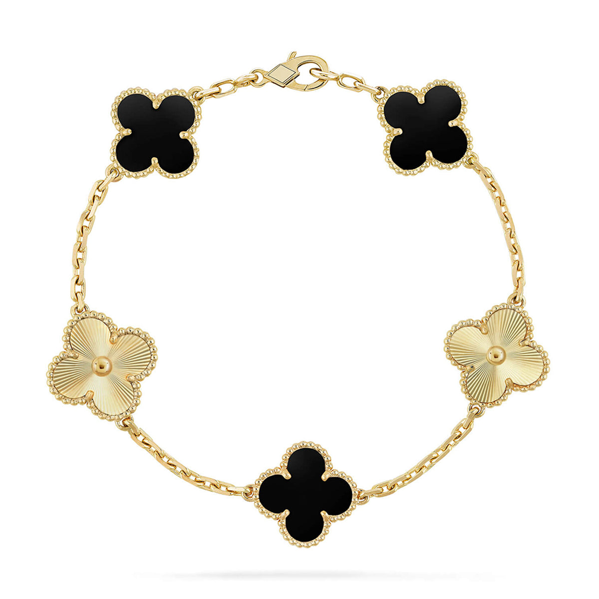 [Mystic ]New CLOVER 5 MOTIF ONYXS BRACELET COLLECTION