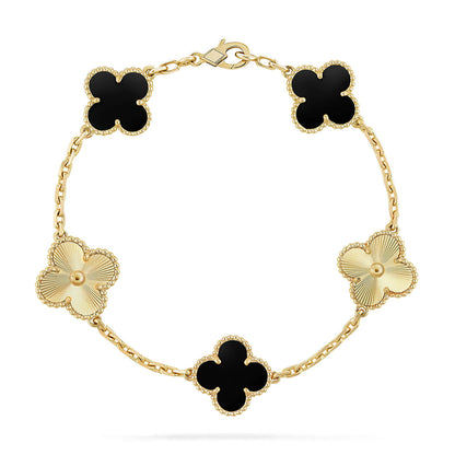 [Mystic ]New CLOVER 5 MOTIF ONYXS BRACELET COLLECTION