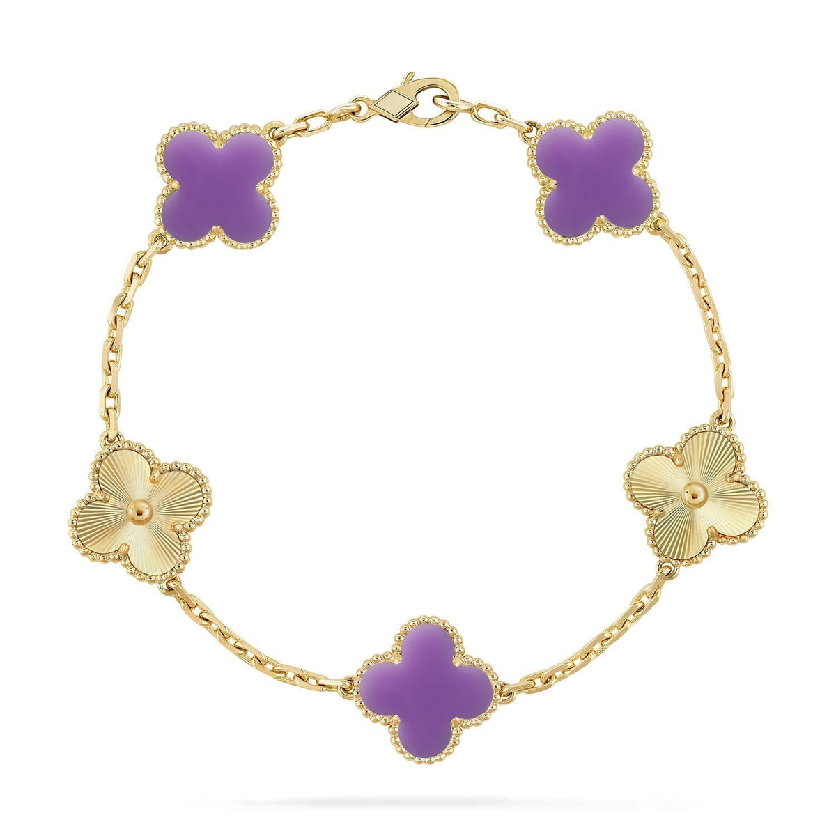 [Mystic ]New CLOVER 5 MOTIF LIGHT PURPLE BRACELET COLLECTION