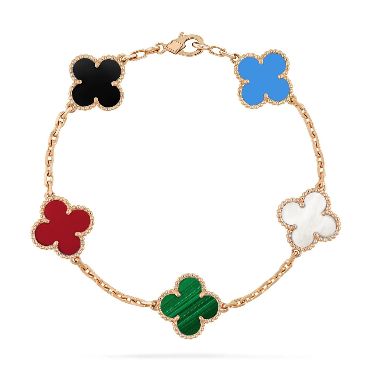 [Mystic ]New CLOVER 5 MOTIFS MULTICOLOR BRACELET