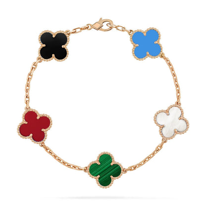 [Mystic ]New CLOVER 5 MOTIFS MULTICOLOR BRACELET
