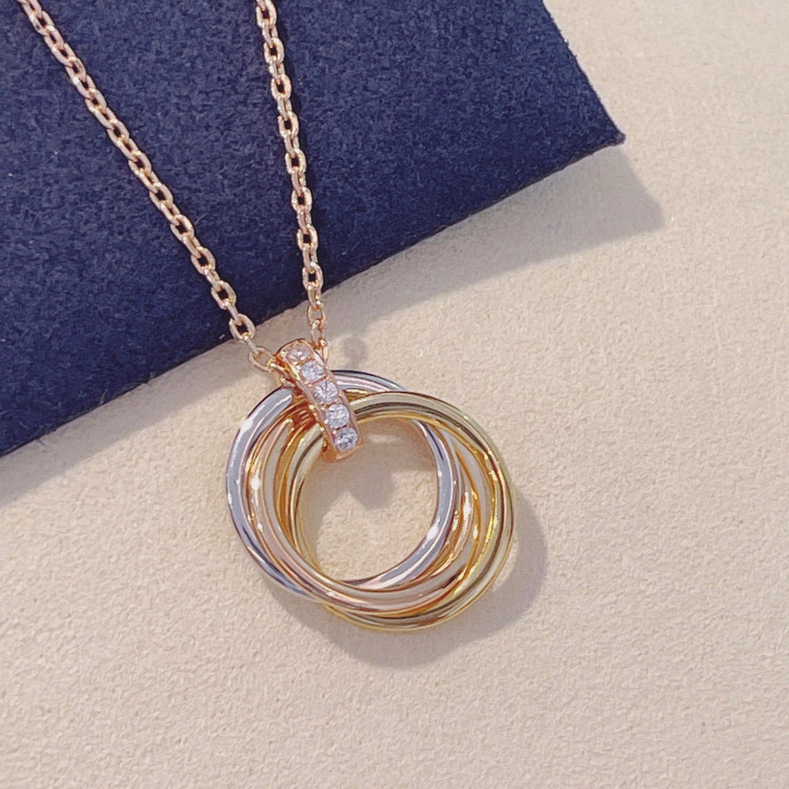 Mystic TRINITY NECKLACE GOLD  DIAMONDS
