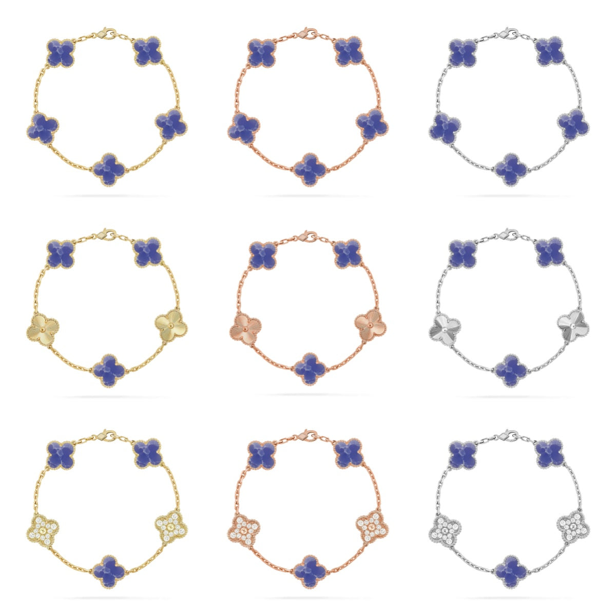 [Mystic ]New CLOVER 5 MOTIF BLUE VEINS BRACELET COLLECTION