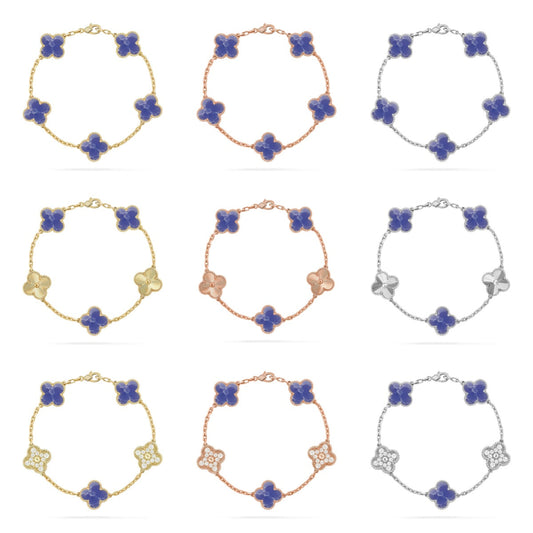 [Mystic ]New CLOVER 5 MOTIF BLUE VEINS BRACELET COLLECTION