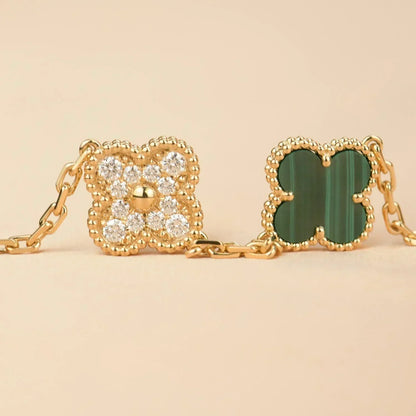 [Mystic ]New  CLOVER 5 MOTIF MALACHITE BRACELET COLLECTION
