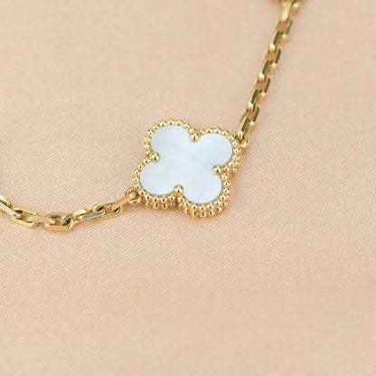 [Mystic ]New CLOVER WHITE PEARL MOP 5 MOTIF BRACELET COLLECTION